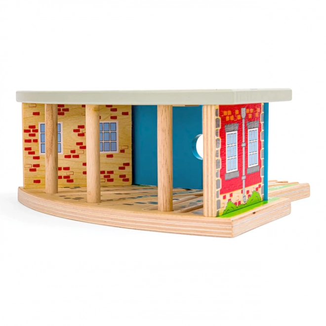 Dépôt triple Bigjigs Rail avec portes