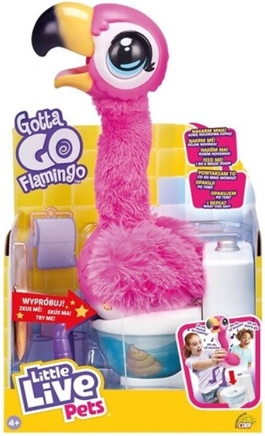 Flamant rose interactif Little Live Pets – il mange, chante et va aux toilettes