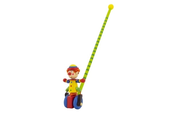 Str pousse-pousse en bois clown 60 cm