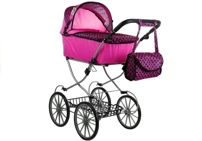 Poussette pour poupées Alice Retro, grande, profonde, sac
