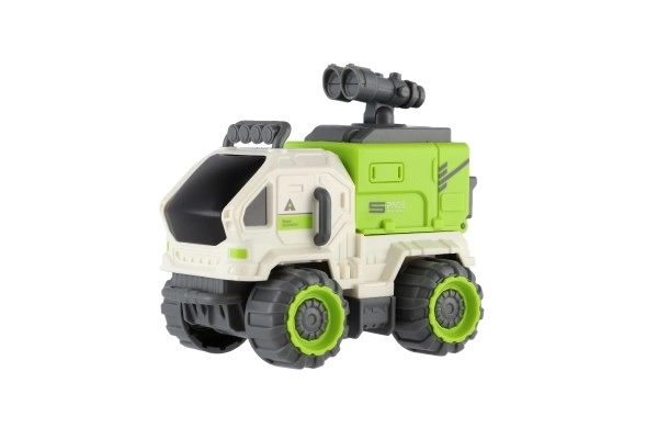 Voiture en plastique spatial 7x10cm avec volant d'inertie 3 types