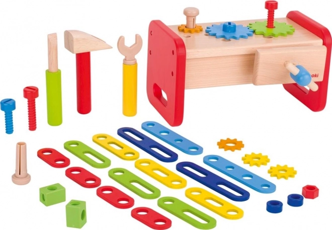 Atelier coloré avec des blocs Goki