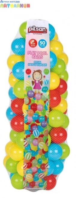 Ballons pour piscine 9 cm 50 pcs dans le filet