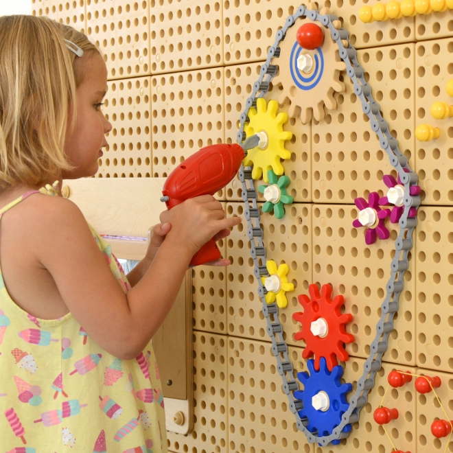 Masterkidz STEM Plateau avec engrenages et chaîne 39 pièces