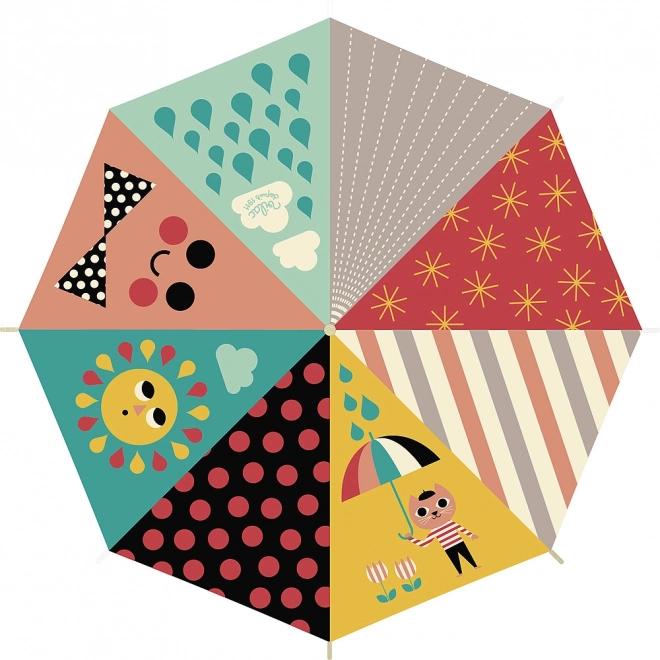 Parapluie coloré pour enfants avec poignée en forme de chat