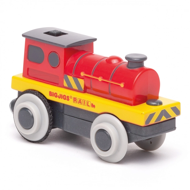 Bigjigs Rail Locomotive Électrique Rouge Puissante