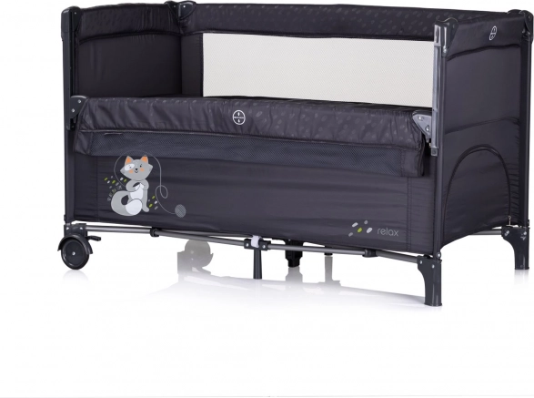 Lit parapluie pour enfant Chipolino Relax Anthracite