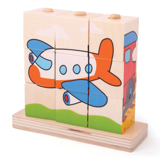 Puzzle en bois Bigjigs Baby Véhicules