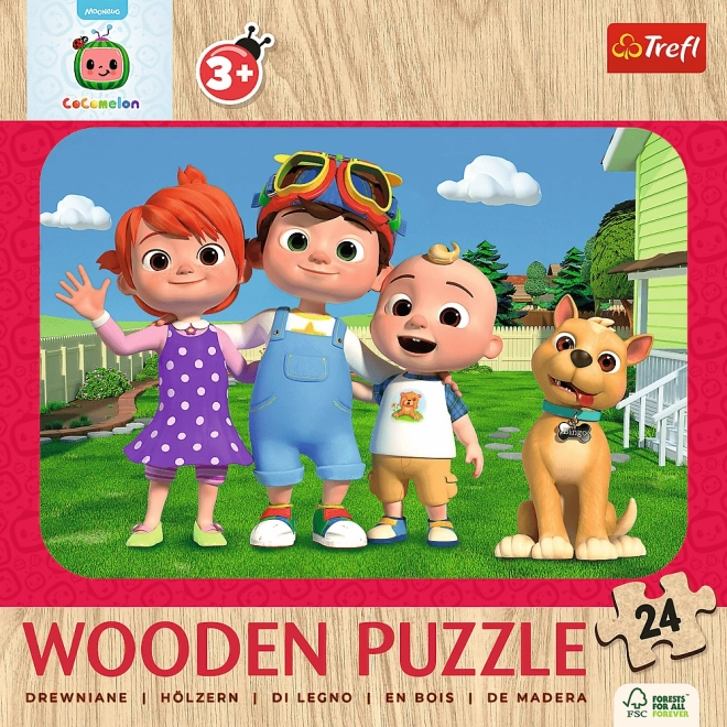 Puzzle en bois Wesoły CoComelon 24 pièces