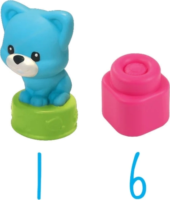CLEMENTONI SOFT CLEMMY Boîte avec couvercle Chat avec 6 blocs