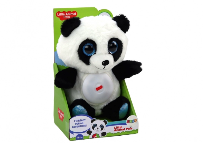 Panda en peluche avec veilleuse et berceuses 30 cm