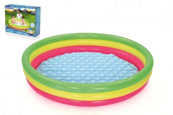 Piscine pour enfants gonflable colorée 152x30cm en boîte 30x24x7cm 2+