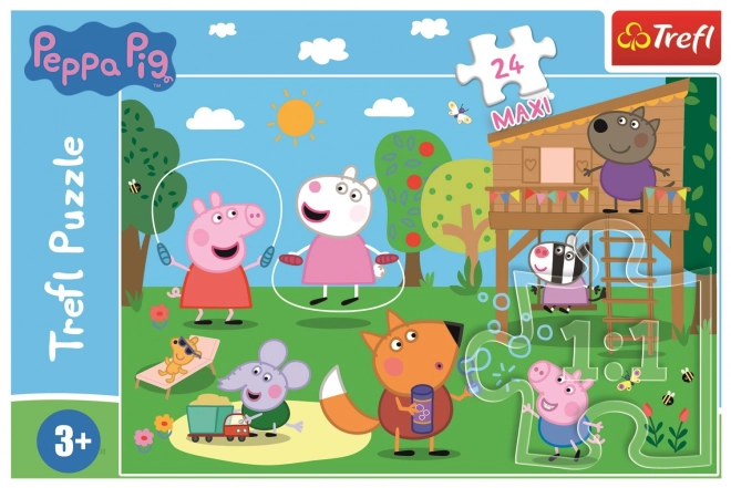 Puzzle Trefl Peppa Pig 24 Maxi Amusement au Pré