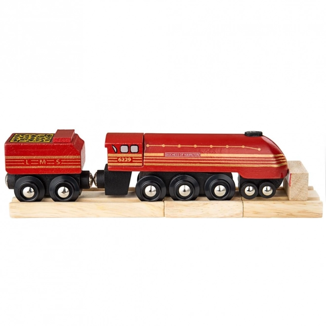 Bigjigs Rail réplique de la locomotive Duchess of Hamilton + 3 rails