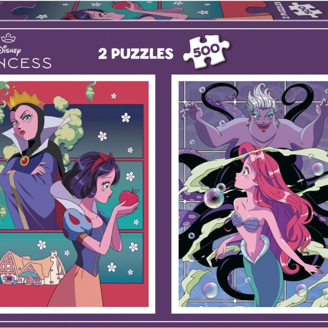 Educa Puzzle Disney Méchants et Princesses 2x500 pièces