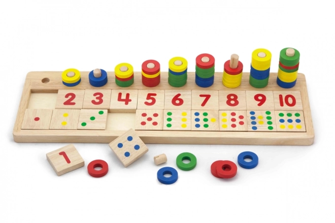 Jeu de comptage en bois