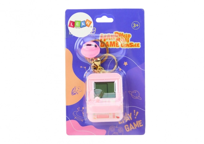 Jeu de poche électronique Tetris porte-clé rose