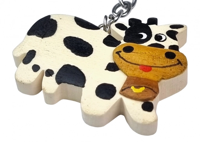 Porte-clés en bois grand Vache
