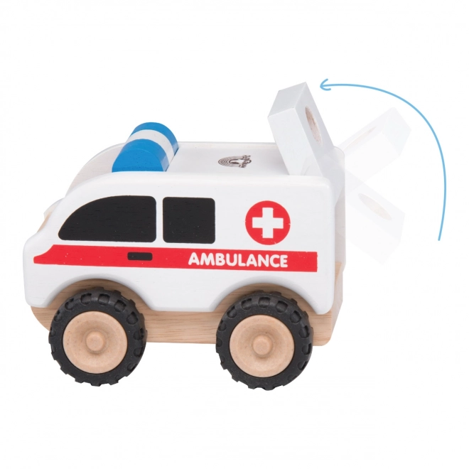 Mini ambulance en bois Wonderworld