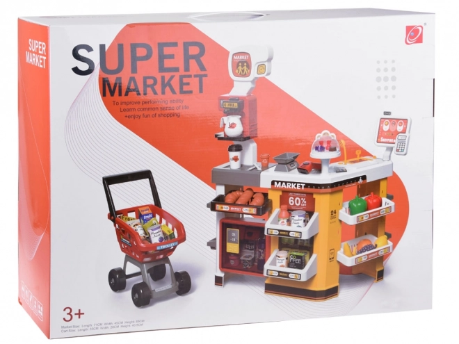 Grand supermarché de pâtisserie + accessoires de chariot ZA4638