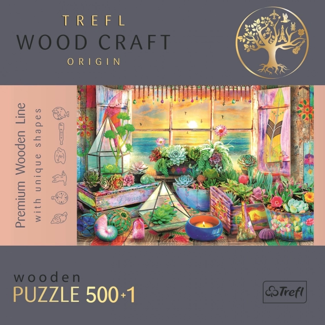 Puzzle à assembler TREFL Wood Craft Origin Maison de plage 501 pièces
