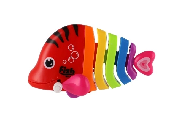 Poisson/Rybka à clé en plastique 11cm mix couleurs 14pcs en boîte