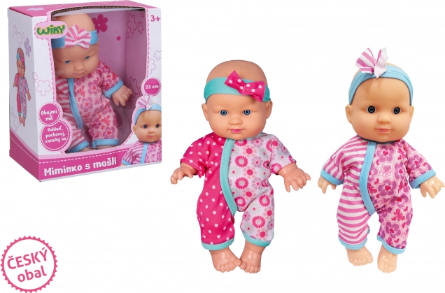 Poupée bébé avec nœud 23 cm – emballage tchèque
