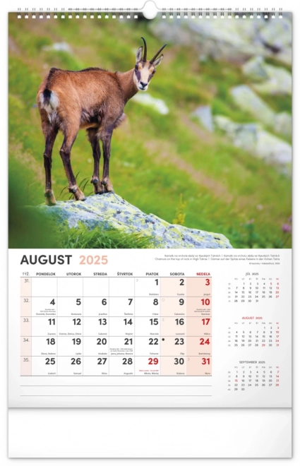 Calendrier mural Notre Slovaquie 2025, 33 × 46 cm