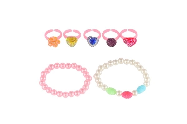 Ensemble de beauté avec bagues et bracelets pour enfants