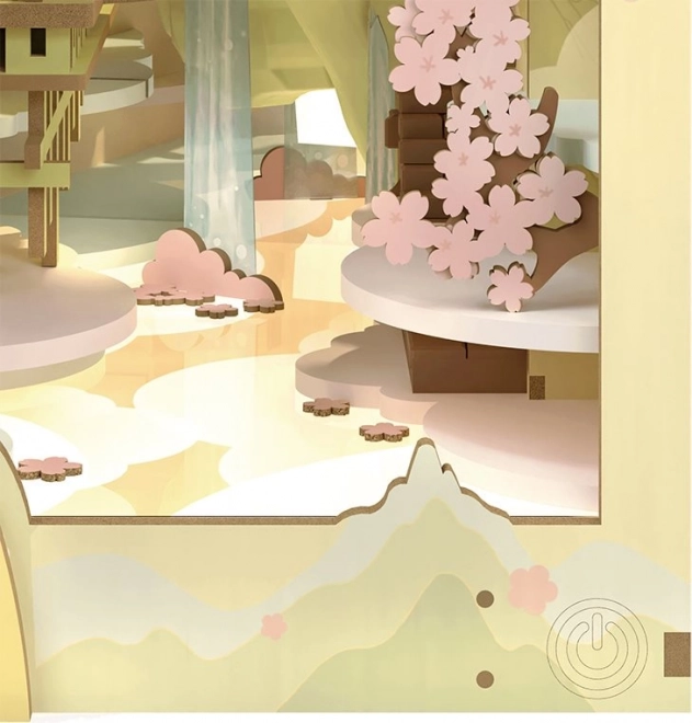 RoboTime Puzzle 3D Serrure de Livres "Falling Sakura" (en bois)