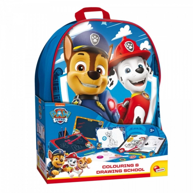 Ensemble scolaire de dessin avec sac à dos Pat' Patrouille