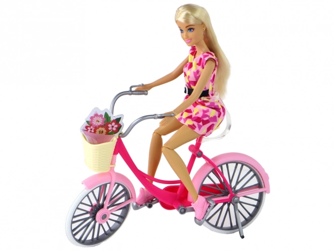 Ensemble Rose Anlily Poupée Cycliste