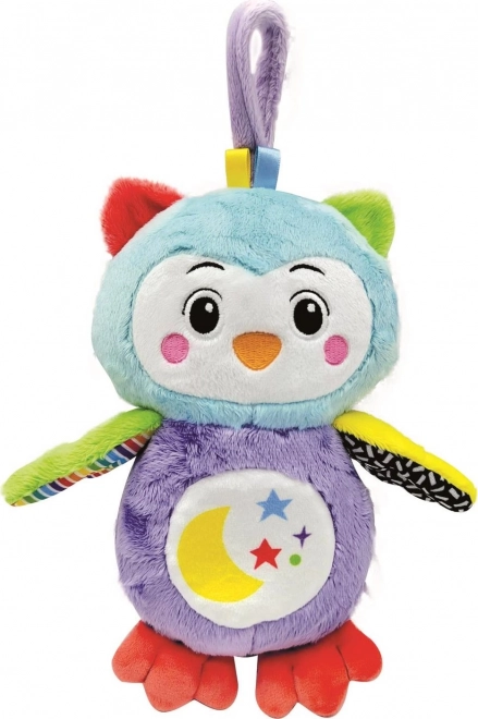 CLEMENTONI BABY Chouette en peluche pour bonne nuit avec lumière