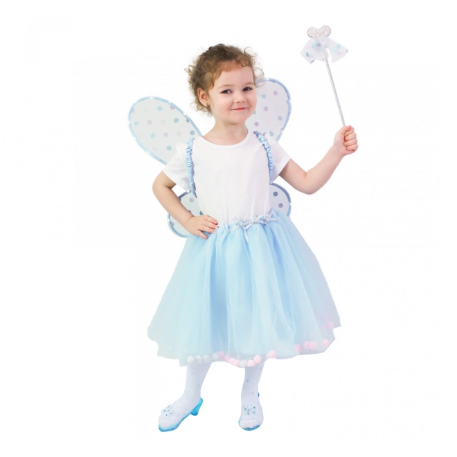 Costume de fée enfant Modřeně avec ailes lumineuses