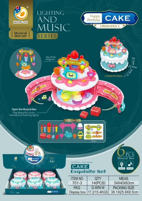 Jeu de fête d'anniversaire gâteau