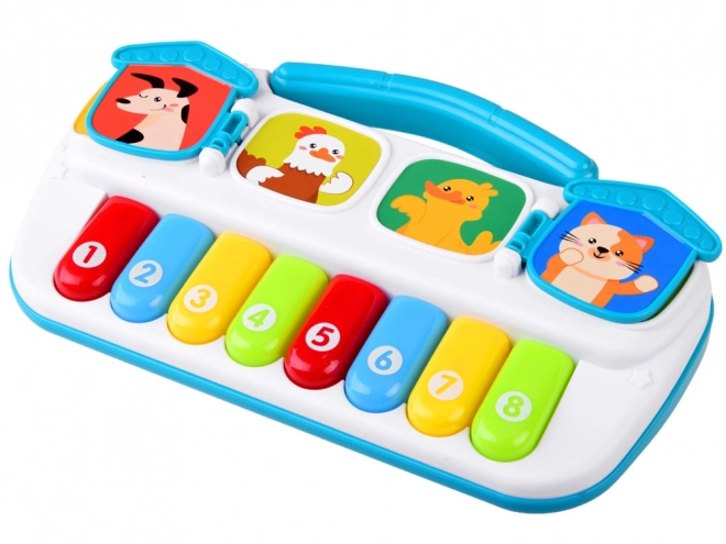 Clavier musical joyeux avec animaux
