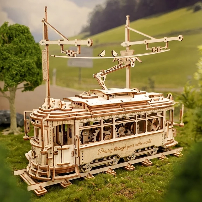 Puzzle mécanique en bois 3D RoboTime Tramway