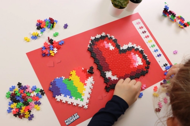 Plus-Plus puzzle selon les chiffres - cœur 250 pcs