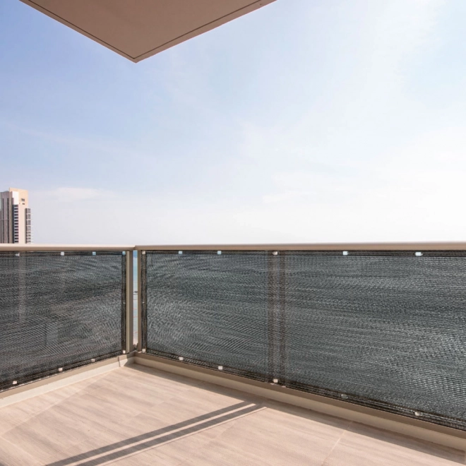 Store de balcon LUARO avec protection UV et sangles de serrage 105x700 cm