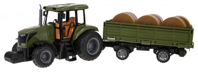 Tracteur avec remorque vert R/C