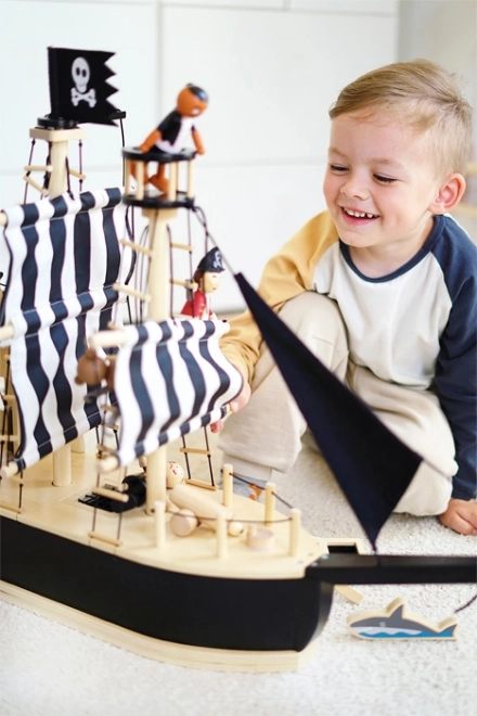 Navire pirate en bois pour enfants
