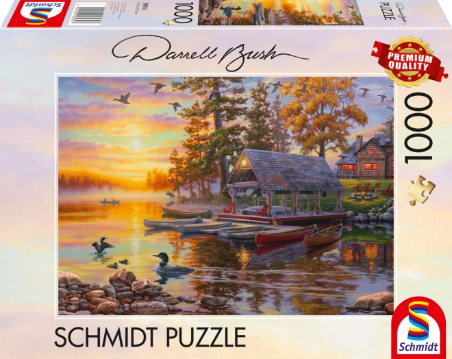 Puzzle Cabanon avec canoës 1000 pièces