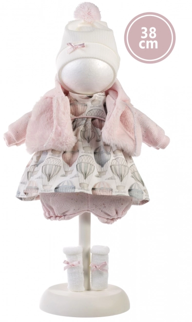 Llorens 385L LOLA - poupée réaliste avec sons et corps en tissu doux - 38 cm