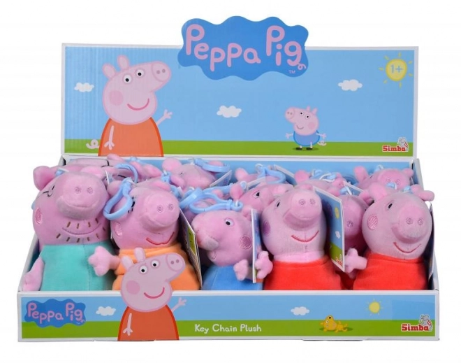 Peluche Peppa Pig porte-clés pour sac à dos, 4 modèles