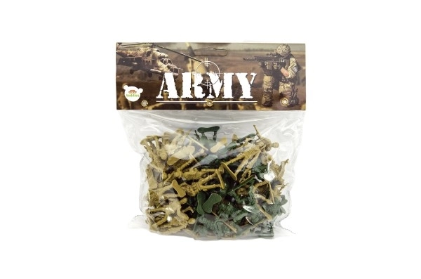 Ensemble de soldats 150g 2 couleurs plastique design CZ sur carte 18x19,5cm