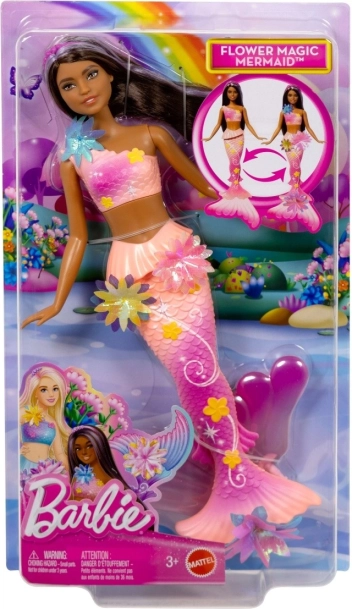 Barbie sirène brune – Fleurs épanouies