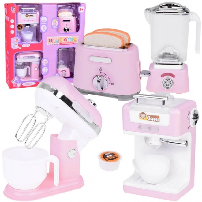 Ensemble de petits appareils électroménagers pour jouer mixeur grille-pain cafetière ZA5204