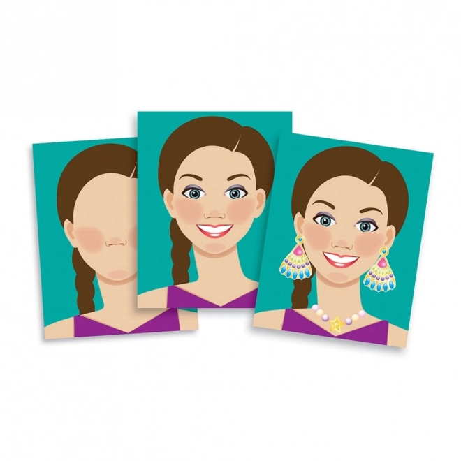 Ensemble d'autocollants pour filles - Visages