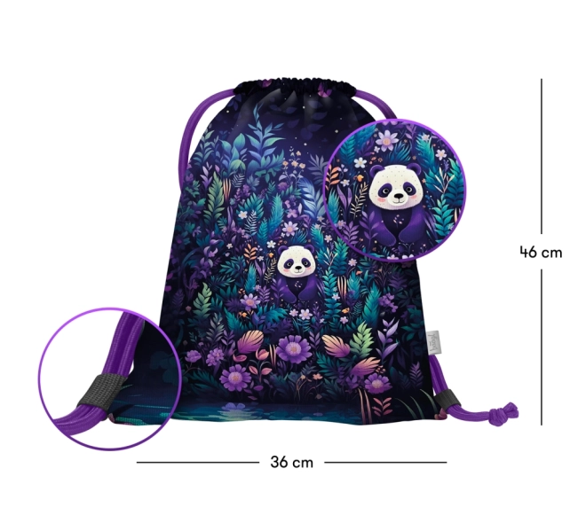 BAAGL 3 SET Ergo Jungle Panda : cartable, trousse, sac