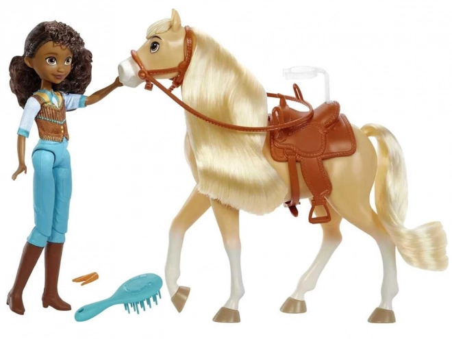Marionnette Spirit Pru et cheval Slisznotka de DreamWorks